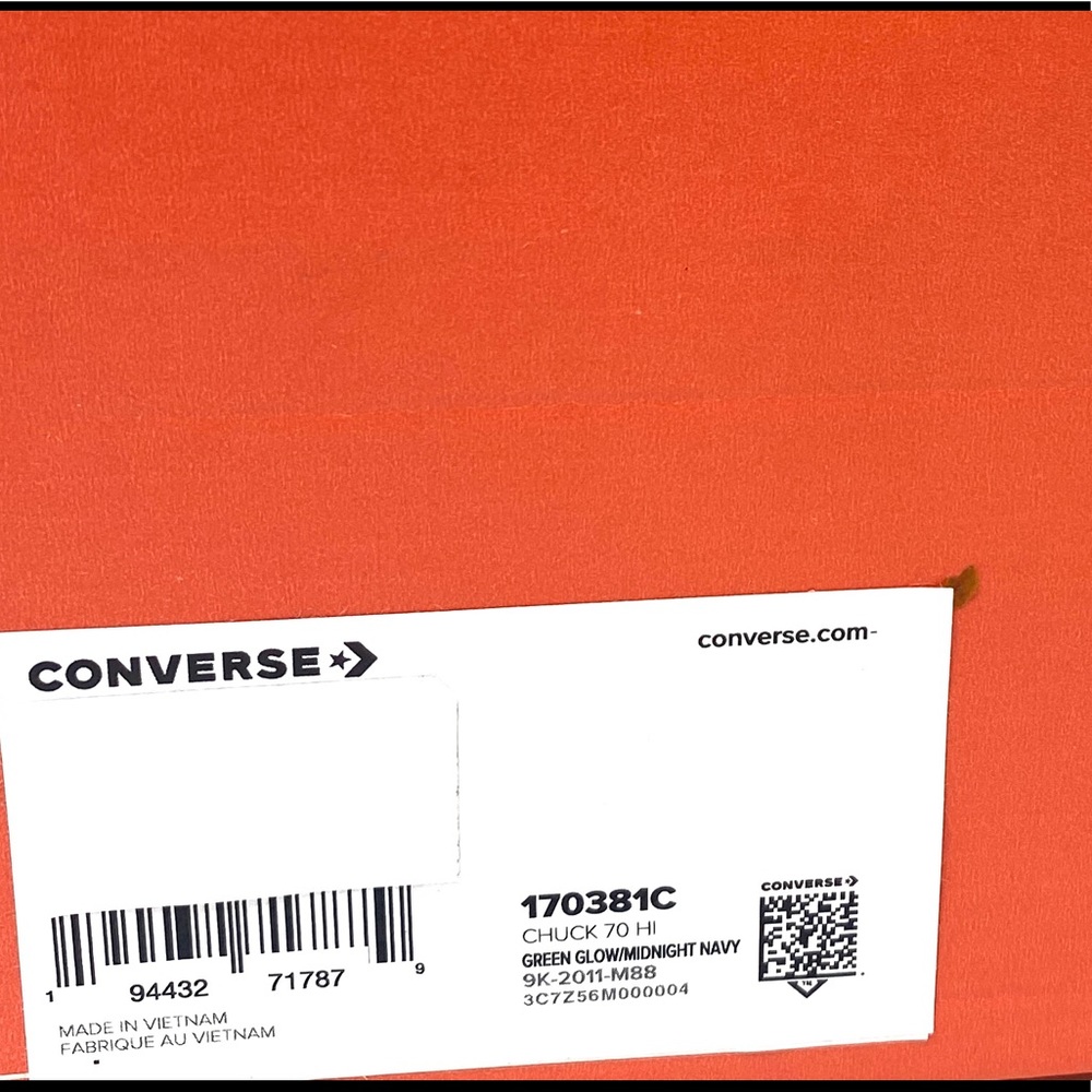 đź’–MEGA SALEđź’–Converse Chuck 70 Shoes Men's High Top Canvas Green Glow 170381C - Picture 8 of 10